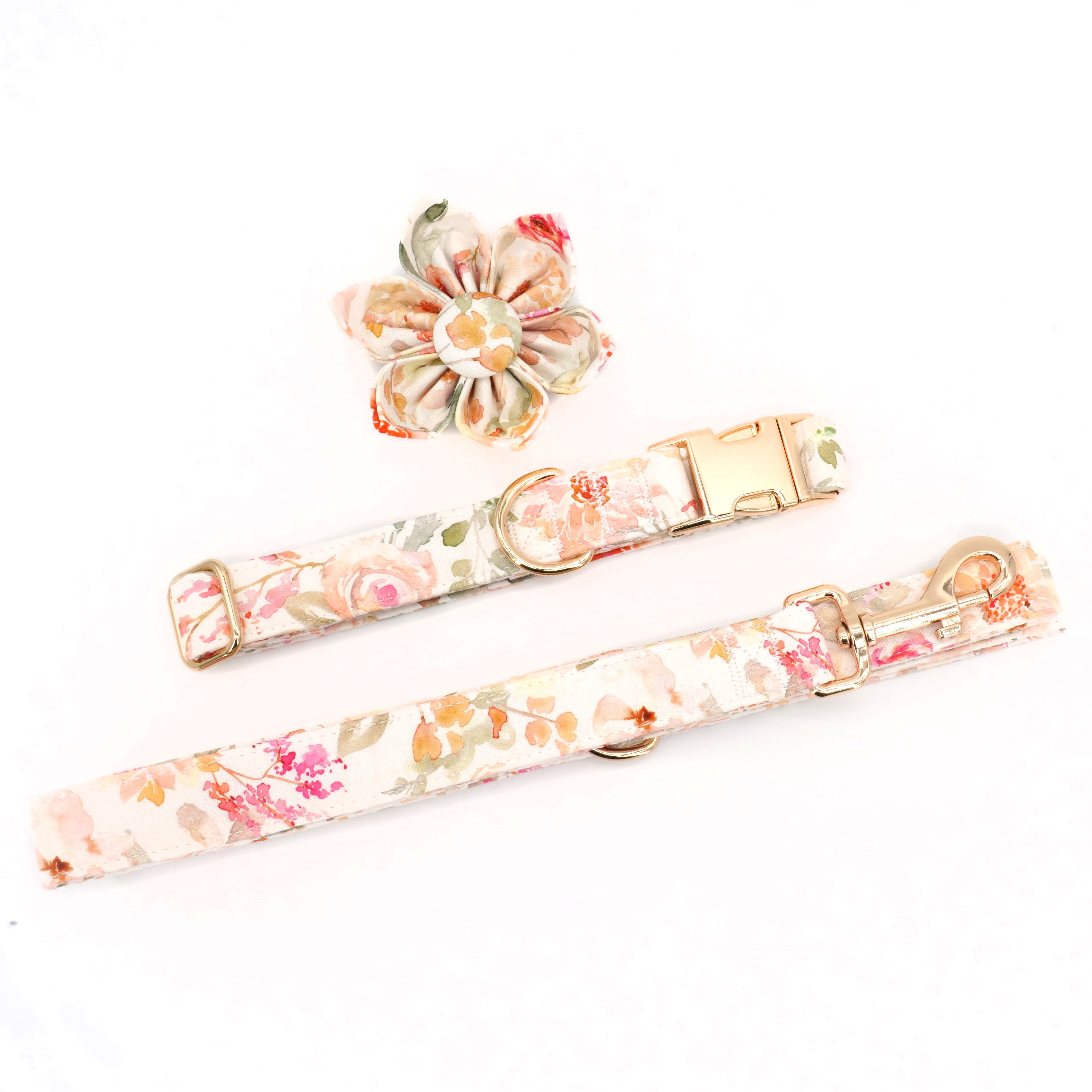 Floral Elite: Personalized Collar And Leash