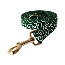 Patterns In Green: Personalized Collar And Leash - CurliTail