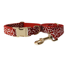 Patterns In Red: Personalized Collar And Leash - CurliTail