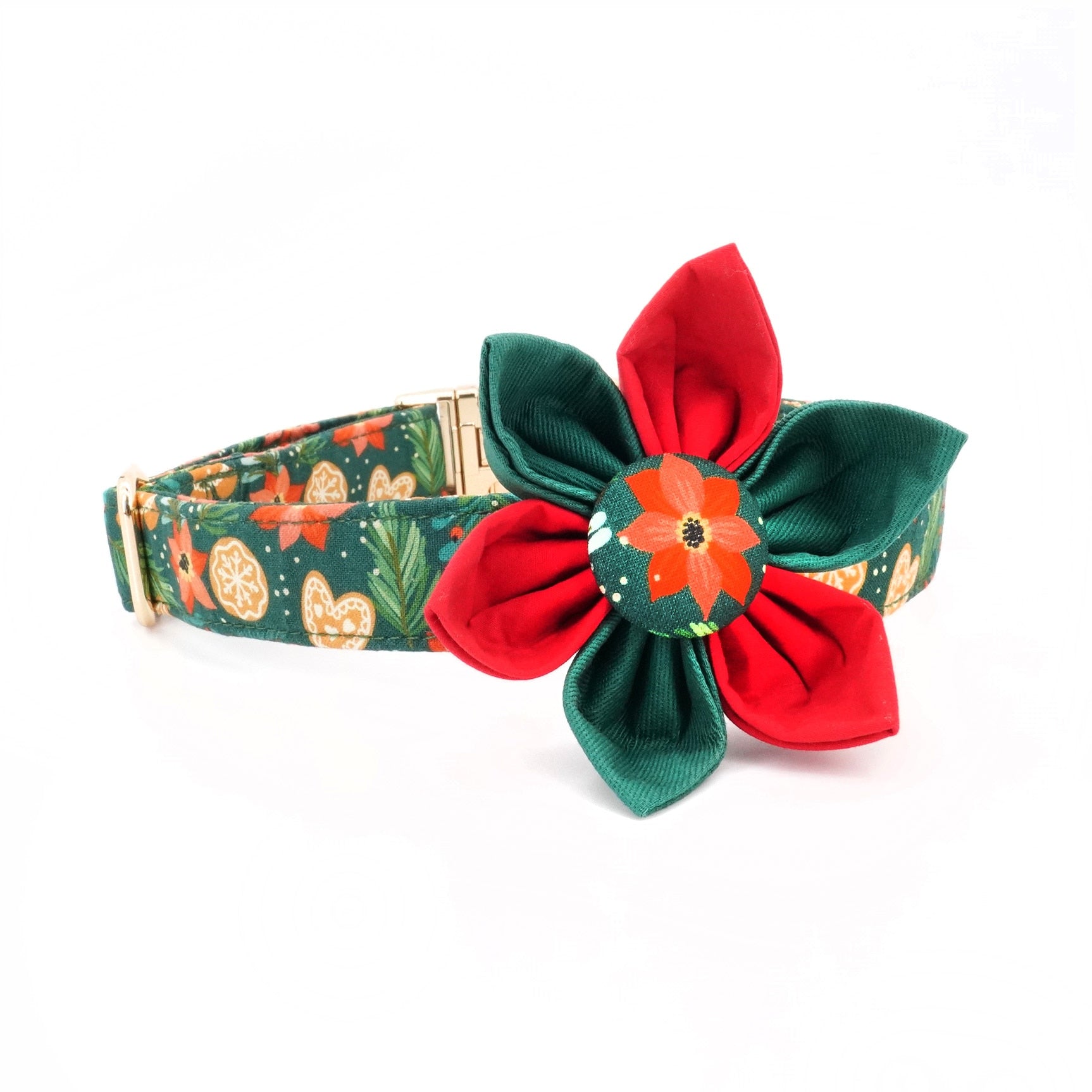 Red Velvet: Personalized Flower Collar And Leash