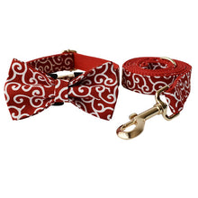 Patterns In Red: Personalized Collar And Leash - CurliTail