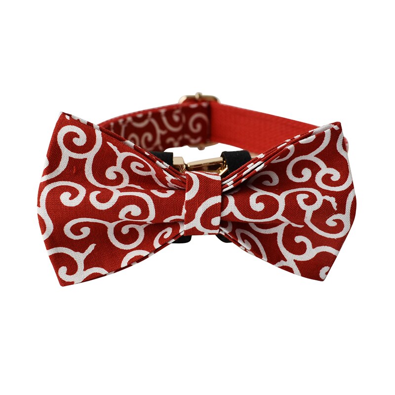 Patterns In Red: Personalized Collar And Leash - CurliTail
