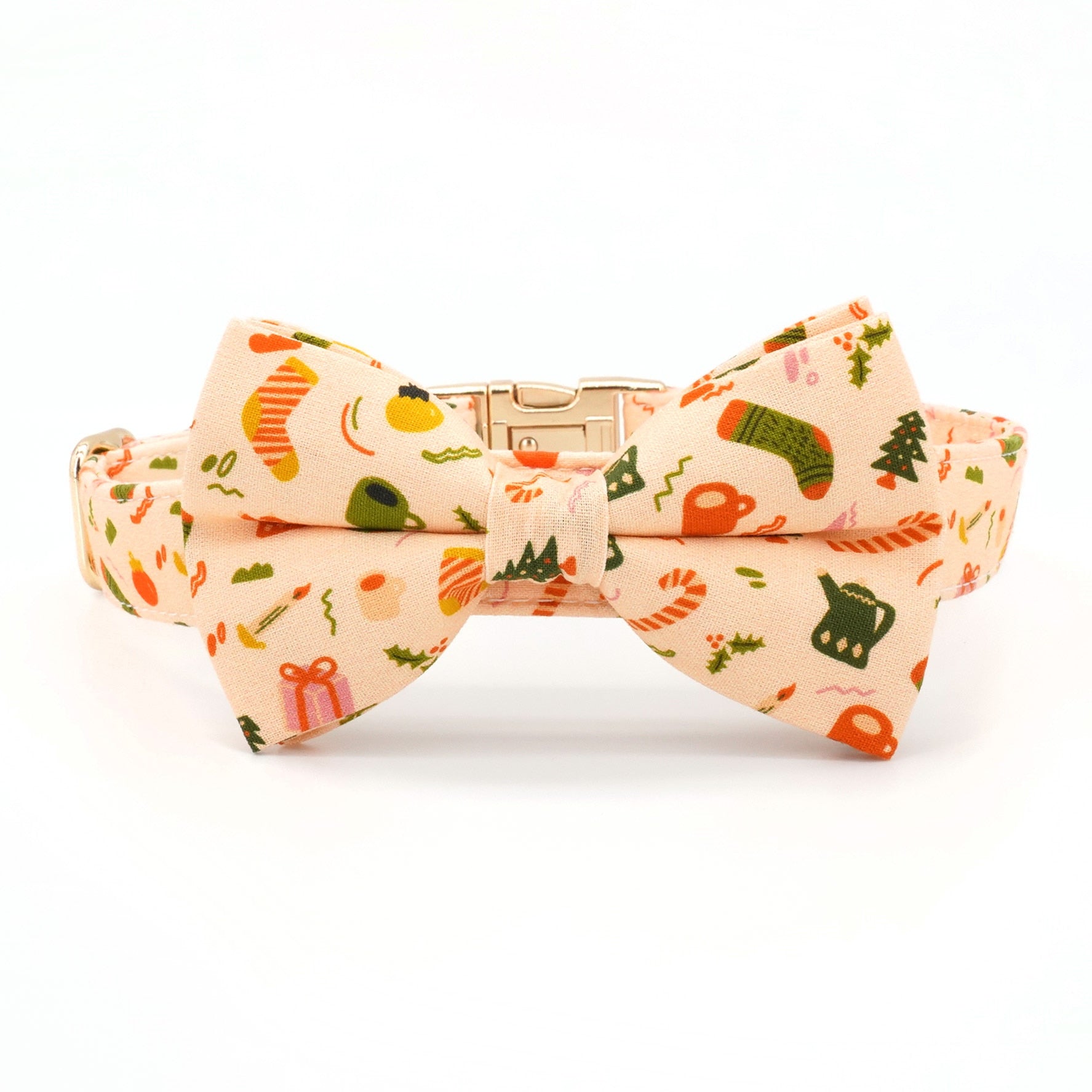 Christmas Soft Dog Collar Flower with Matching Leash,Engraved Option