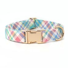 Summer Plaid Fashions: Personalized Collar And Leash - CurliTail