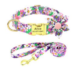 Personalized Dog ID Collars Wedding dog collars 2021 designer dog collars floral dog collars bow dog collars CurliTail