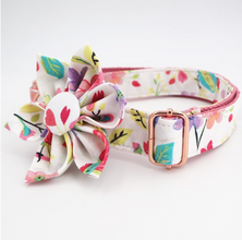 Floral Dog Collars Dog ID Collars Leash Set Personalized Dog Collars Wedding dog collars Beautiful wedding lace collars Curlitail