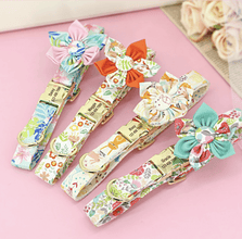 Floral Dog Collars Dog ID Collars Leash Set Personalized Dog Collars Wedding dog collars Beautiful wedding lace collars Curlitail