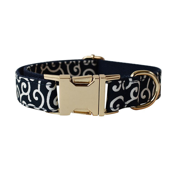 Blue Collars Customisable Patterns in Blue Personalized Collar & Leash Set – CurliTail