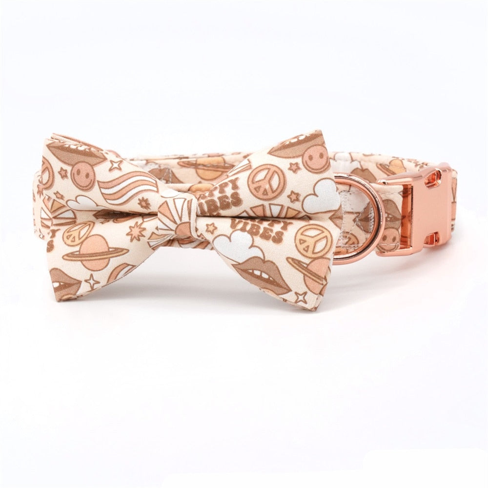 Surprising Saturn: Personalized Bow Collar And Leash Set
