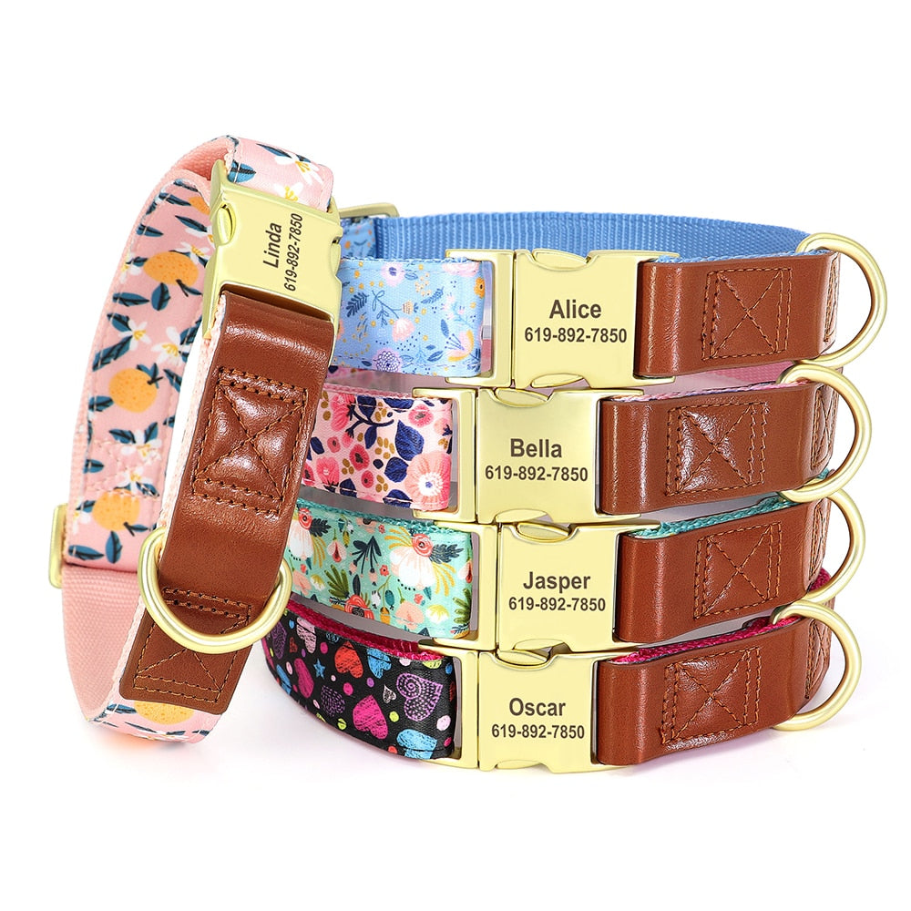 Shades Of PU Leather Collars: Personalized - CurliTail