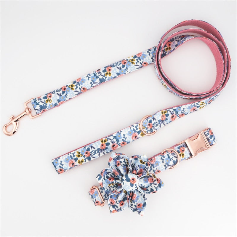 Valentine's Love: Personalized Flower Collar And Leash