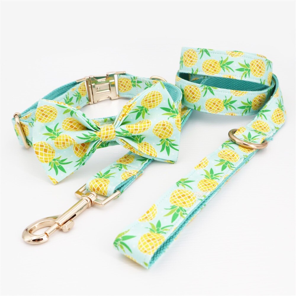Pineapple Showers: Personalized Collars And Leashes
