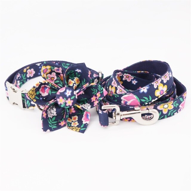 Night Love Dog Collar and Leash Set | Personalized ID Collars