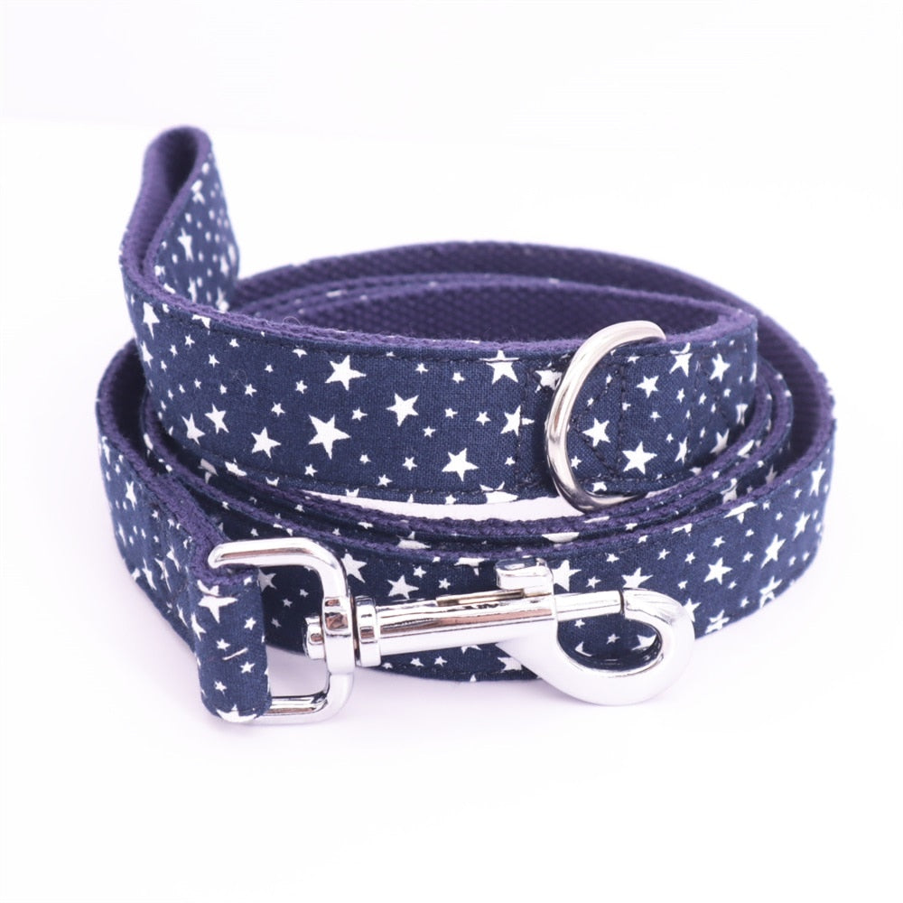 Shiny Stars: Personalized Bow Collar And Leash