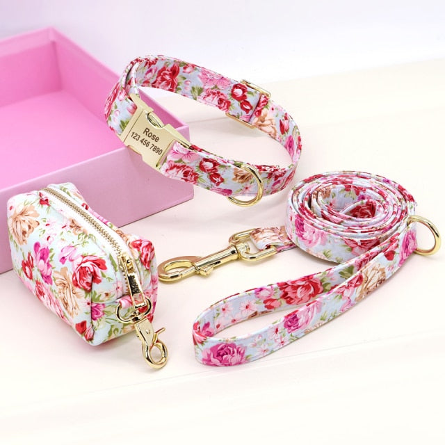 Fascinating Florals: Collars And Leashes | Personalized - CurliTail