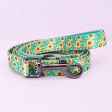 Shiny Sunflowers: Personalized Bow Collar And Leash - CurliTail