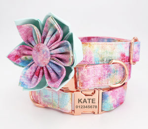 Latest Floral Dog Collar and Leash Set | Personalized Dog ID Collars