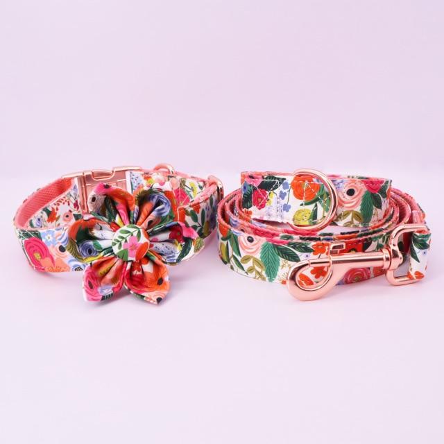 Magical Florals Flower Collar And LeashSet: Personalized - CurliTail