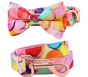 Bubbly Bubbles: Personalized Bowtie And Leash Set