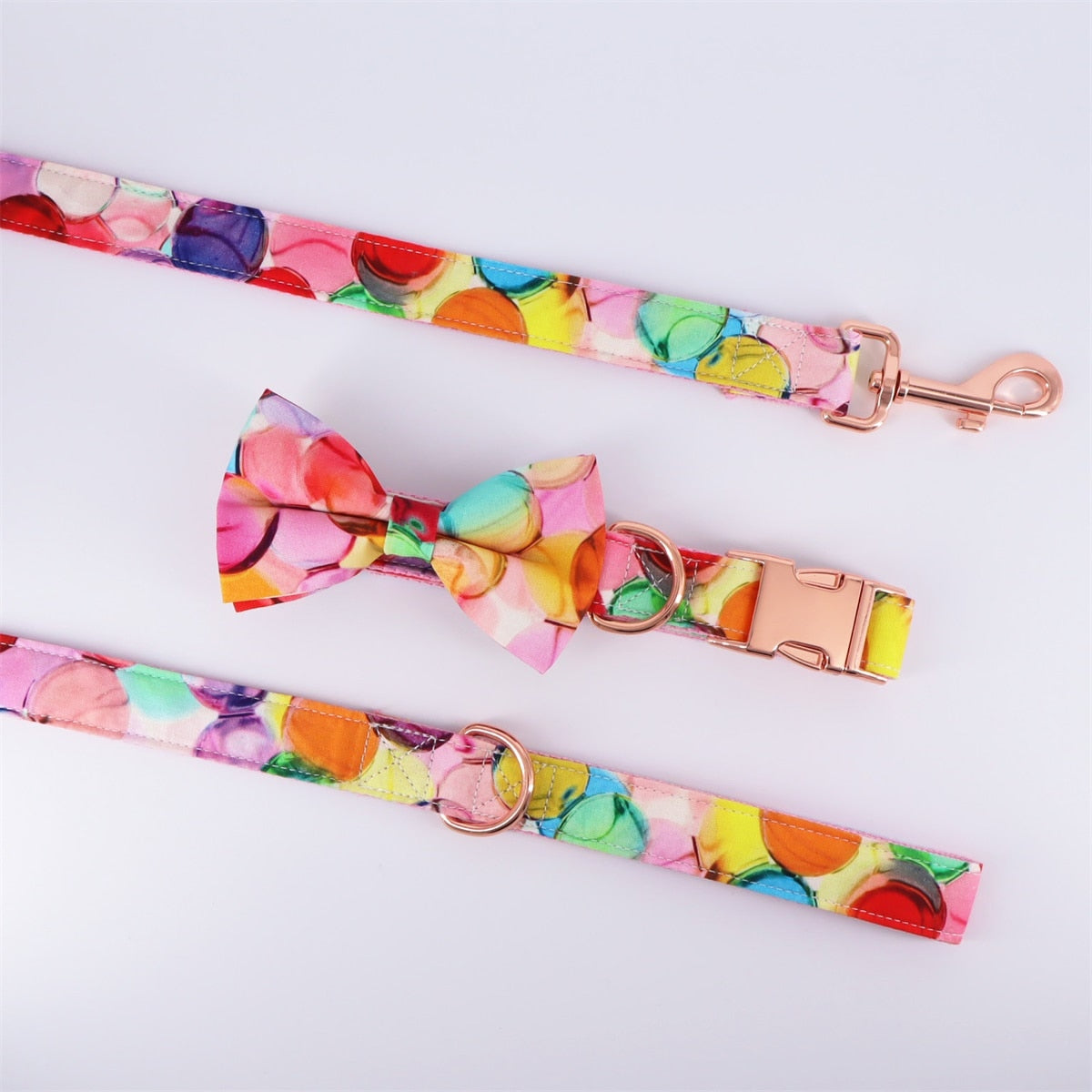 Bubbly Bubbles: Personalized Bowtie And Leash Set
