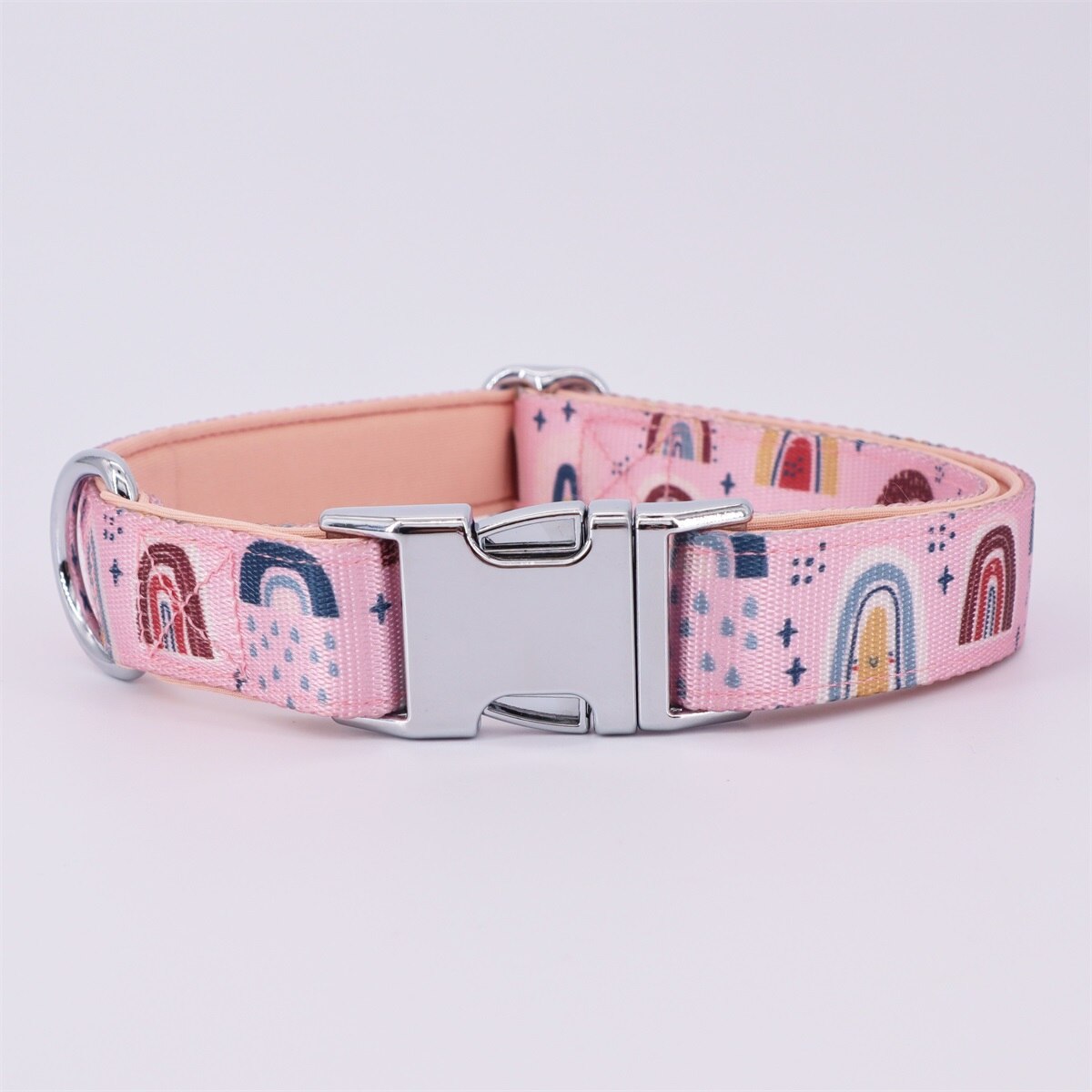 Trendy Rainbow Bow Collar: Personalized - CurliTail