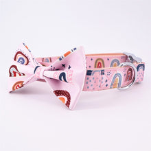 Trendy Rainbow Bow Collar: Personalized - CurliTail