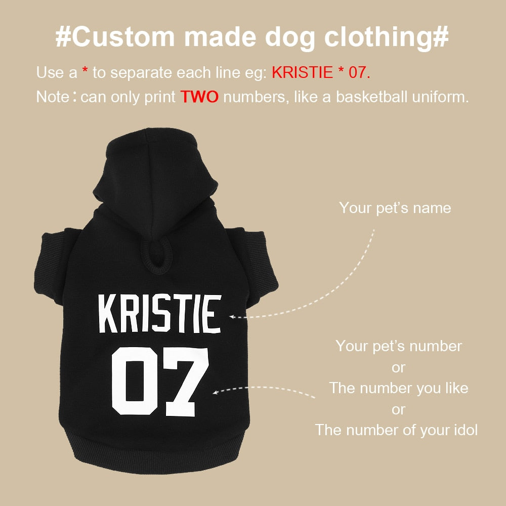 Custom Dog Hoodies | Sweat Shirts | Large Dog Clothes Personalized