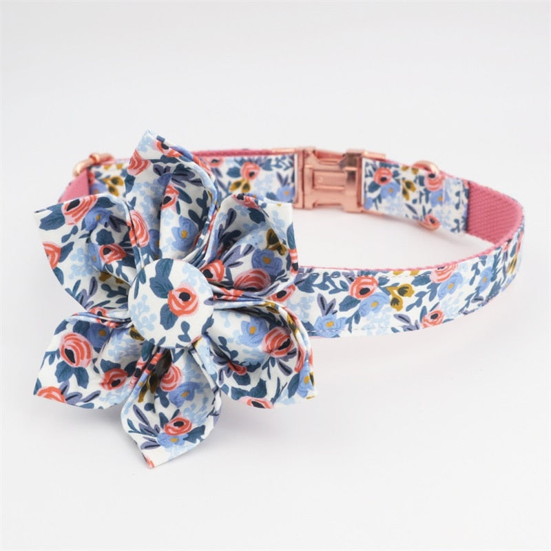 Valentine's Love: Personalized Flower Collar And Leash - CurliTail