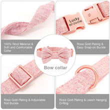 Classy Bow And Leash Set: Personalized Collar And Leash - CurliTail