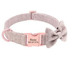 Classy Bow And Leash Set: Personalized Collar And Leash - CurliTail