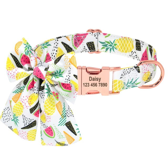 Floral Butterfly Collars for Wedding | Personalized Dog ID Collar