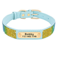 Rhinestone Pet Collars | Small Dog ID Collars |Personalized - CurliTail
