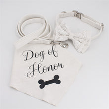 Free Engraving | Wedding Dog Collar Bow Tie with matching bandana for Dog&Cat Collar Pet Accessories - CurliTail