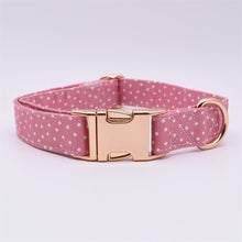 Pink Polka Dots Bow Collar And Leash Set: Personalized - CurliTail