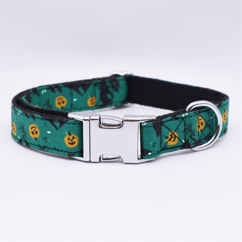 Personalized Halloween Dog Collar With Leash