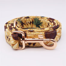 Sunflower Dog Collar Bow Tie , Metal Buckle. Personalized Pet Accessories for your pets. - CurliTail