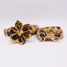 Sunflower Dog Collar Bow Tie , Metal Buckle. Personalized Pet Accessories for your pets. - CurliTail