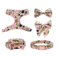 Jungle Print Laser Engraved: Personalized Collar, Leash, Harness - CurliTail