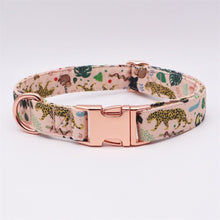 Jungle Print Laser Engraved Girly Collar And Leash Set: Personalized - CurliTail