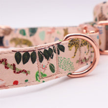 Jungle Print Laser Engraved Girly Collar And Leash Set: Personalized - CurliTail
