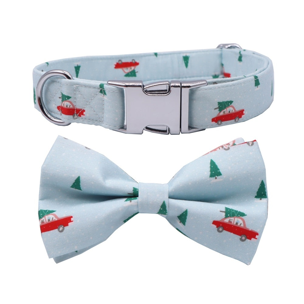 Merry Christmas | Personalized Bow Collar