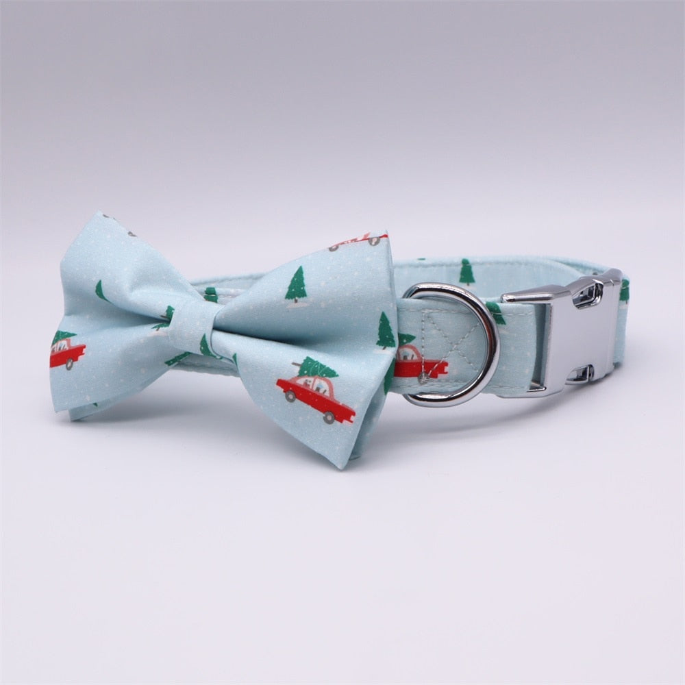 Merry Christmas | Personalized Bow Collar - CurliTail