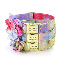 Bubbles And Flowers Personalized Flower Collars - CurliTail