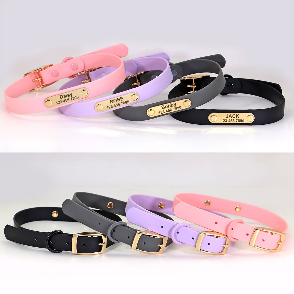 Elegant Waterproof Personalized Collars And Leashes - CurliTail