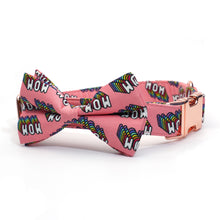 Red WOW/MOM Bow Collar | Personalized Collar And Leash - CurliTail