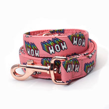 Red WOW/MOM Bow Collar | Personalized Collar And Leash - CurliTail