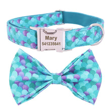 Mermaid Trends Bow Collar| And Leash Personalized - CurliTail
