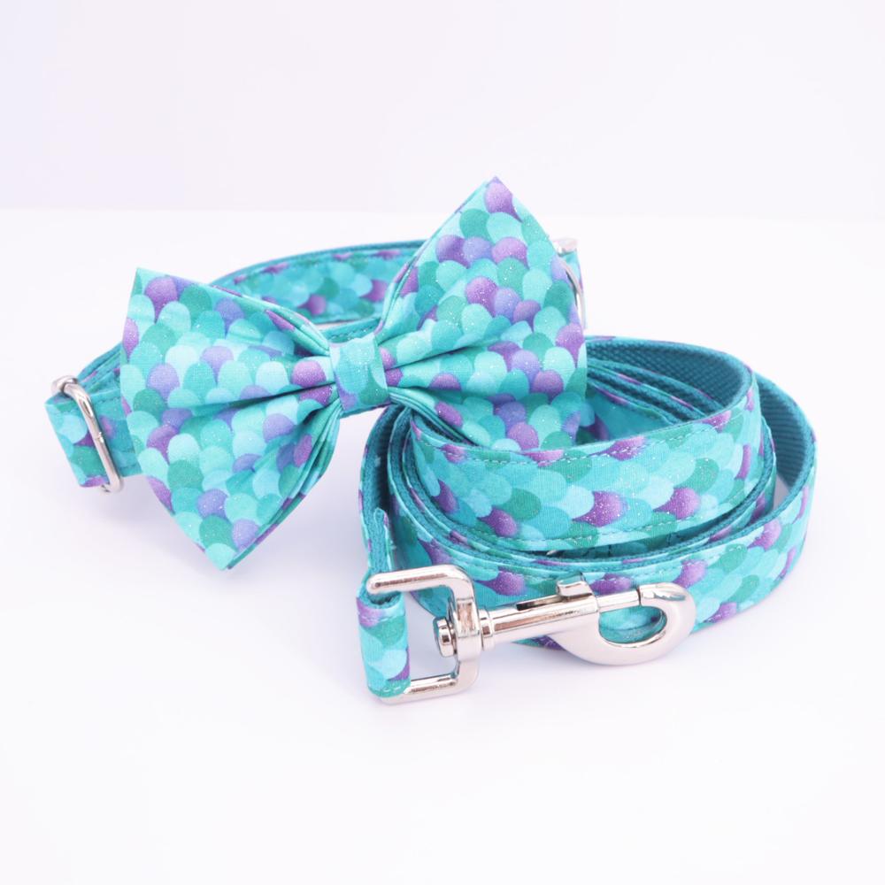 Mermaid Trends Bow Collar| And Leash Personalized