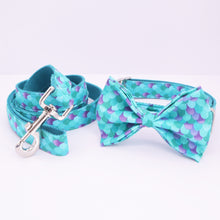 Mermaid Trends Bow Collar| And Leash Personalized - CurliTail