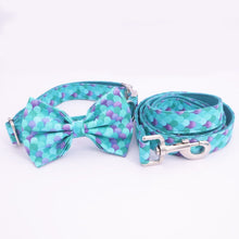 Mermaid Trends Bow Collar| And Leash Personalized - CurliTail